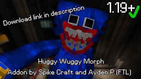 Huggy Wuggy Mod for Minecraft. . Huggy wuggy morph addon download